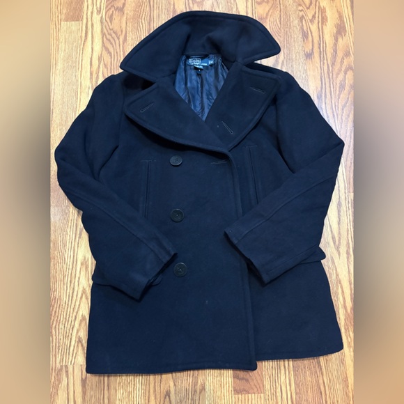 Polo by Ralph Lauren Classic 90’s Wool Navy Peacoat Medium Warm BaseLayer - Picture 4 of 10